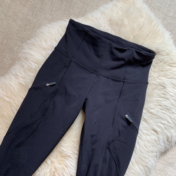 Lululemon Cadence Crusher Tights Black Stretch Compression Leggings 2 - Picture 3 of 10